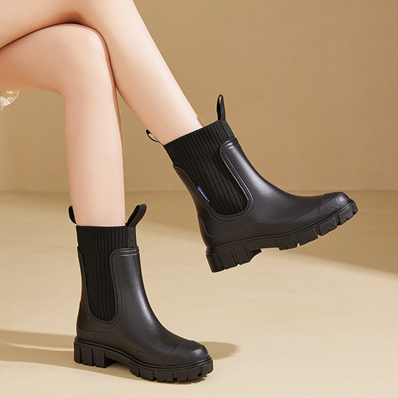 Wasserdichte, rutschfeste Stiefel mit dicker Sohle und mittlerer Länge🎁Frühweihnachtsangebot – 49 % Rabatt🎅