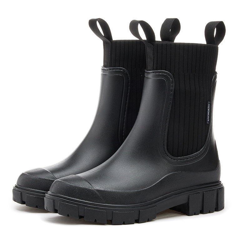 Wasserdichte, rutschfeste Stiefel mit dicker Sohle und mittlerer Länge🎁Frühweihnachtsangebot – 49 % Rabatt🎅