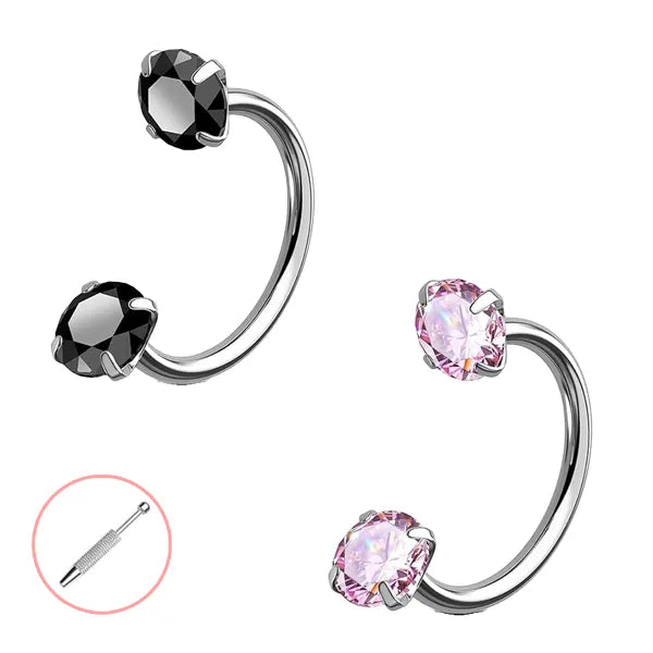 🔥Hufeisen-Gem-Nasenring – Innengewinde & Bequem