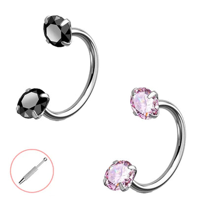 🔥Hufeisen-Gem-Nasenring – Innengewinde & Bequem