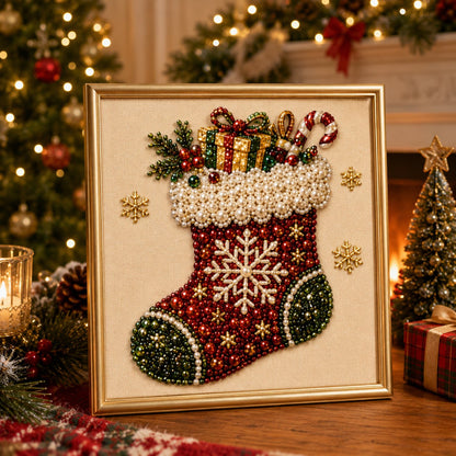 🧘Entspannend und für Anfänger geeignet – 🎨💎DIY-Diamond-Painting-Set mit weihnachtlichen Steinchen