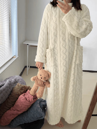 💟En varm gave🎀Vinterklær i korallrosa fløyel