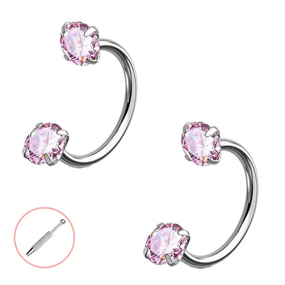 🔥Hufeisen-Gem-Nasenring – Innengewinde & Bequem