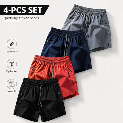 ❄️ Ice Silk Schnelltrocknende Sport-Shorts 4er-Pack – Uneingeschränkter atmungsaktiver Komfort