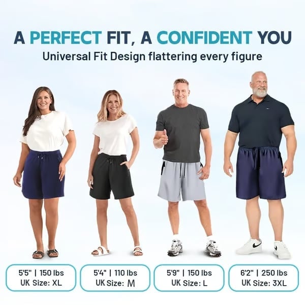 🔥SISTE DAGS SALG 49% RABATT🔥Unisex Ice Silk Hurtigtørkende Stretch Shorts