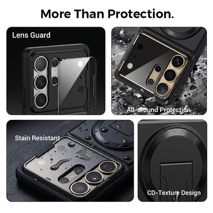 Magnetisches Kickstand-Case für die S-Serie – Stoßfestes schlankes Case mit Kameraschutz und verstecktem Ständer