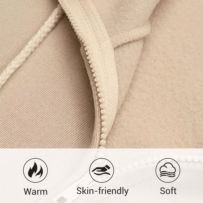 💥Tidsbegrenset tilbud 50 % rabatt🔥 Høst-vinter hettegenser med glidelås til dame