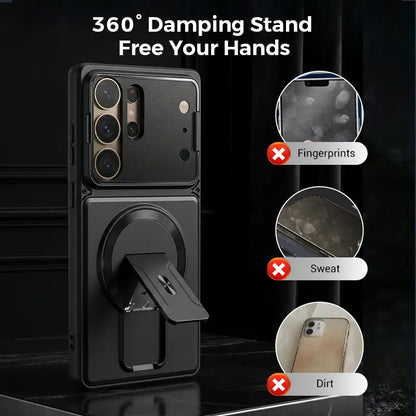 Magnetisches Kickstand-Case für die S-Serie – Stoßfestes schlankes Case mit Kameraschutz und verstecktem Ständer