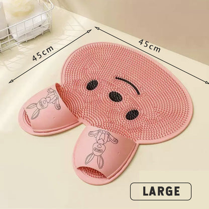 Massasjepute av silikon med kaninfotmassasjepute for fotvask