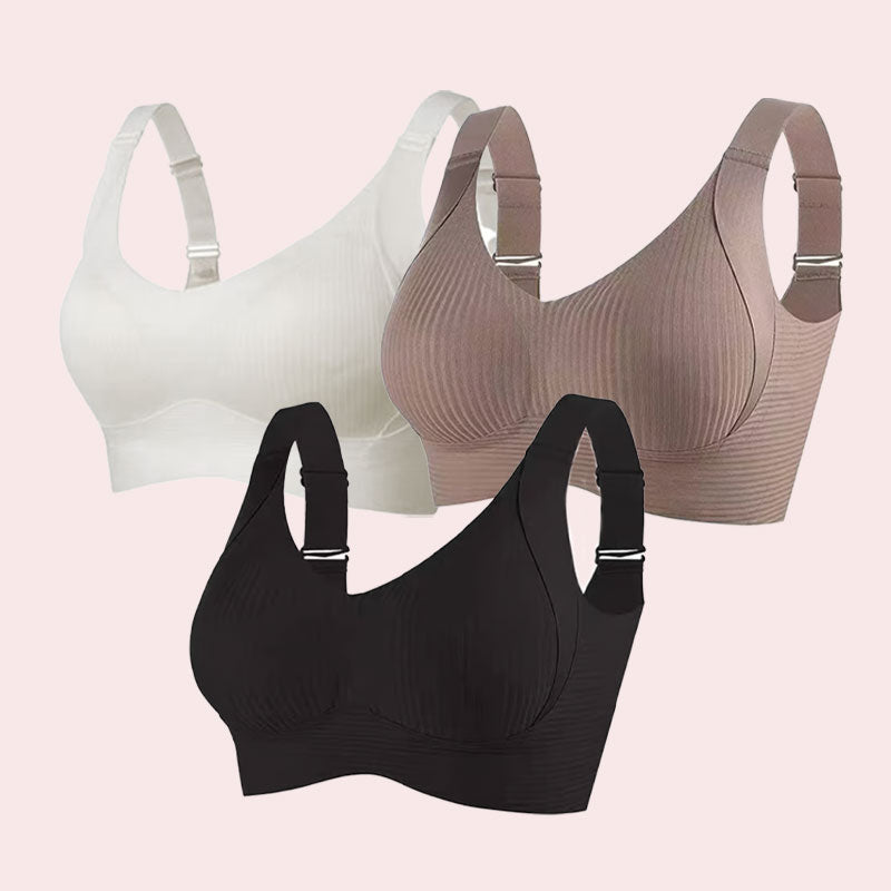 🏆️Gerippter Push-up-BH ohne Bügel für Damen