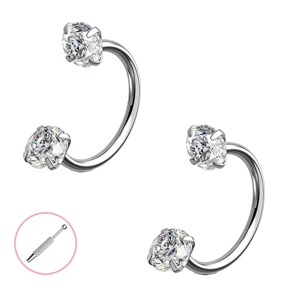 🔥Hufeisen-Gem-Nasenring – Innengewinde & Bequem