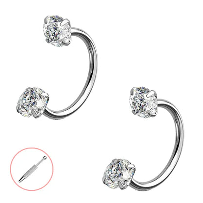 🔥Hufeisen-Gem-Nasenring – Innengewinde & Bequem