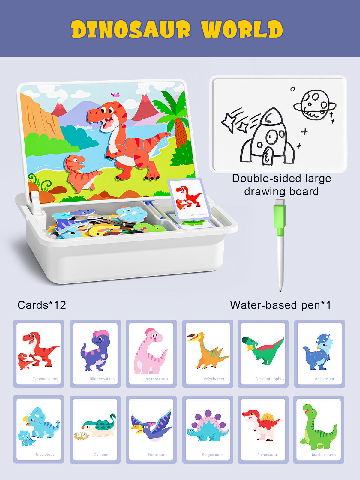 （Gratis frakt）Magnetiske puslespill Ansiktsutkledning Reisespill Dobbeltsidet Førskole Pedagogisk Læringsleker for Barn