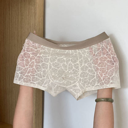 🔥 Sexy herreboksere i blonder og issilke