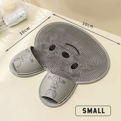 Massasjepute av silikon med kaninfotmassasjepute for fotvask