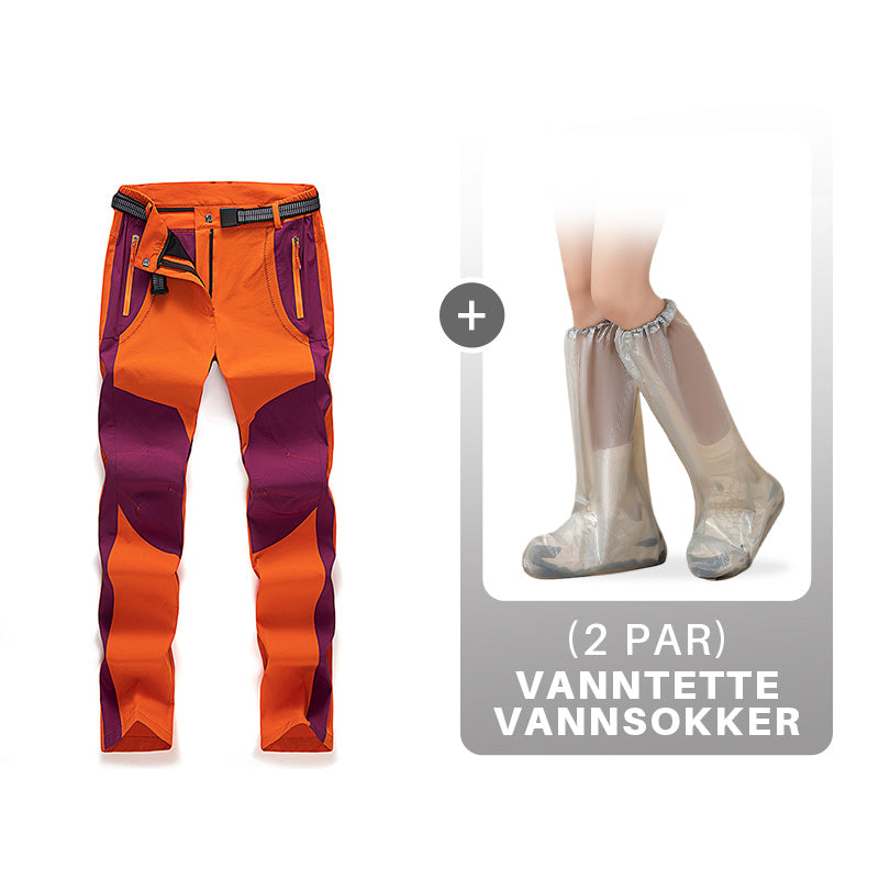 Winddichte, wasserdichte, warme Wanderhose mit elastischem Bund