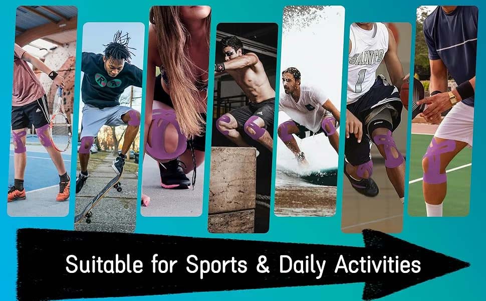 [Knebeskyttere for sport | Pustende og vanntette forhåndskuttede bånd]