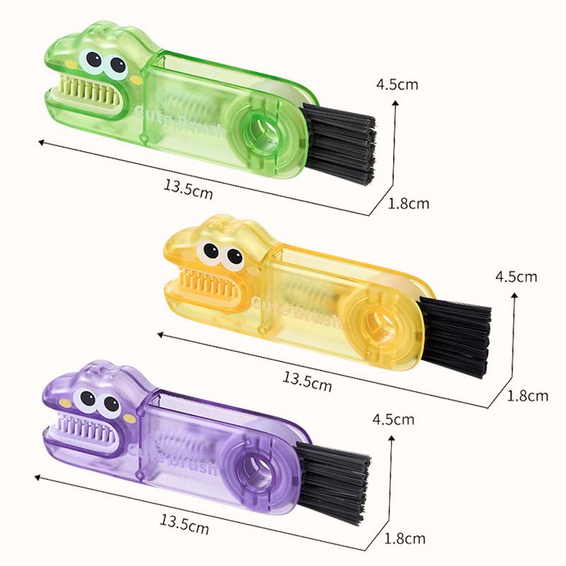 🐊 Krokodille multifunksjonell rengjøringsbørste – 3 børstehoder for alle kopptyper