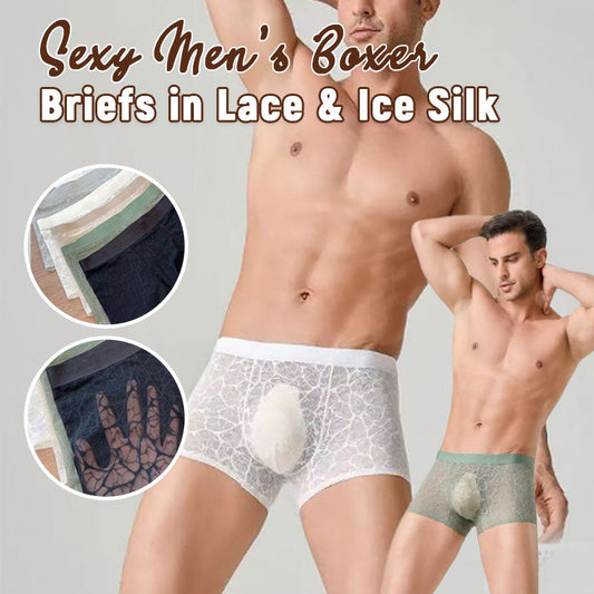 🔥 Sexy herreboksere i blonder og issilke