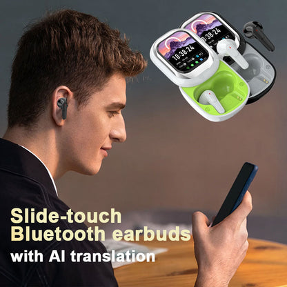 🎧Slide-Touch Bluetooth-hodesett med AI-oversettelse