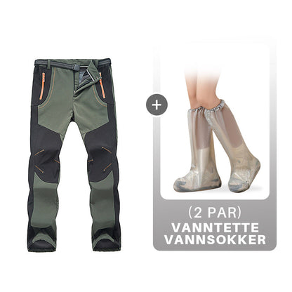 Winddichte, wasserdichte, warme Wanderhose mit elastischem Bund