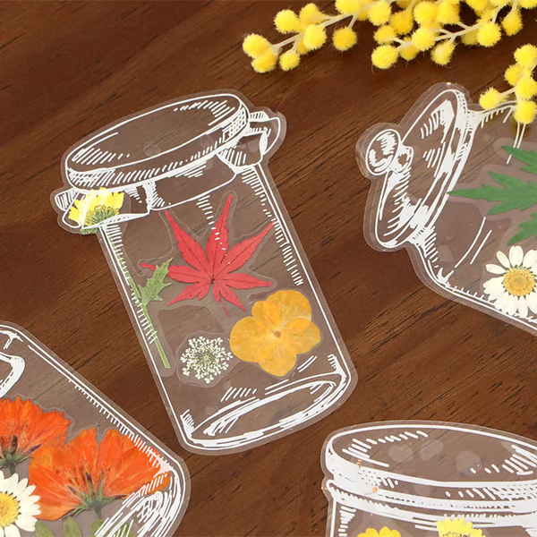 🔥 40 Stück transparente Lesezeichen mit Trockenblumen – DIY-Geschenk-Lesezeichen