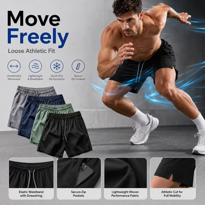 ❄️ Ice Silk Schnelltrocknende Sport-Shorts 4er-Pack – Uneingeschränkter atmungsaktiver Komfort