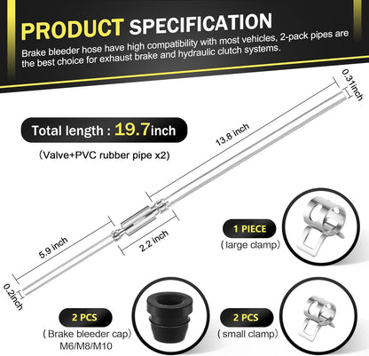 💥Bremseeksosslange - Enveis tilbakeslagsventilrør eksosverktøysett for bil motorsykkel clutch