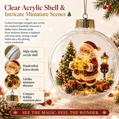 🎄Leuchtende Weihnachts-Diorama-Ornamente – Eine kleine Winterwelt in Ihrer Handfläche👼