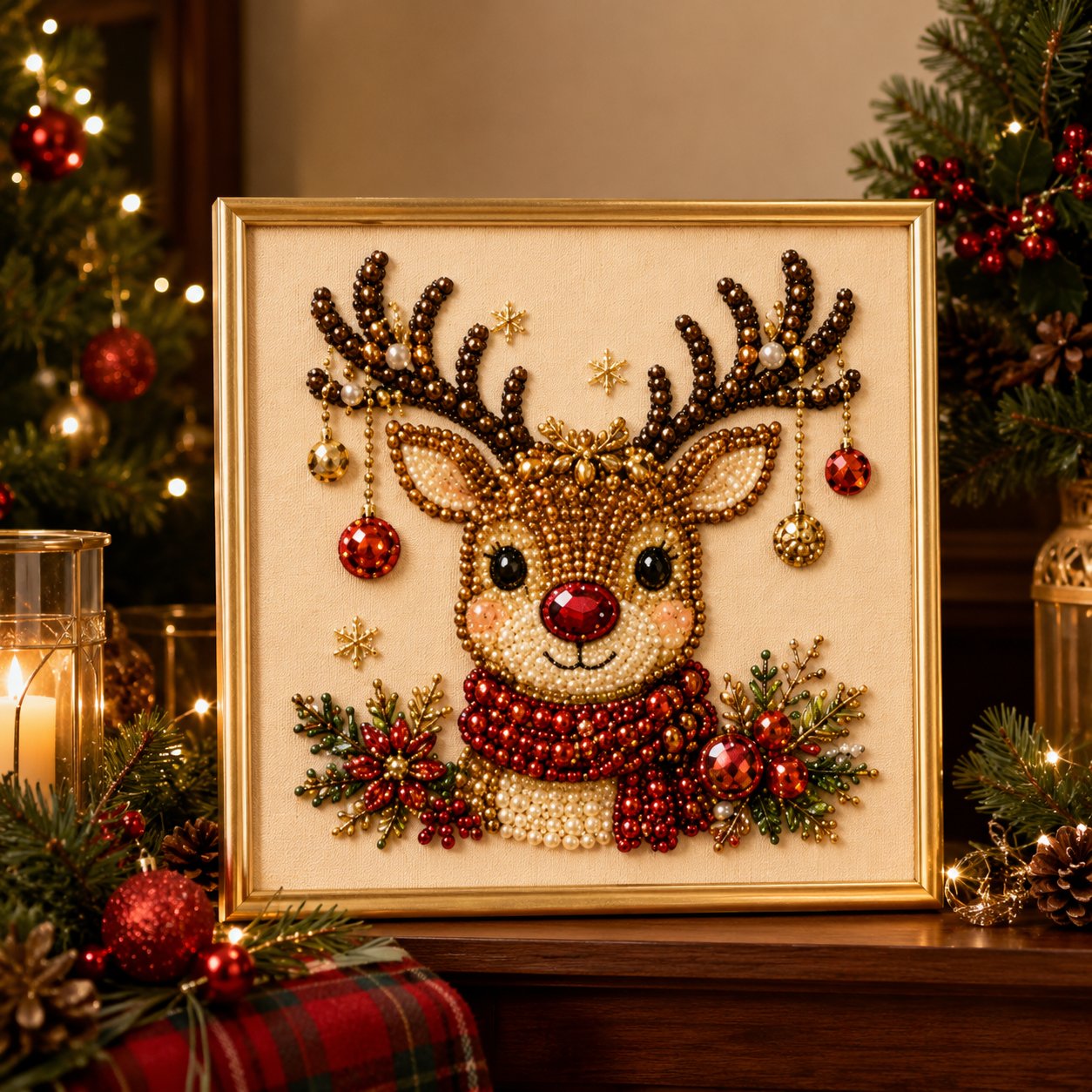 🧘Entspannend und für Anfänger geeignet – 🎨💎DIY-Diamond-Painting-Set mit weihnachtlichen Steinchen
