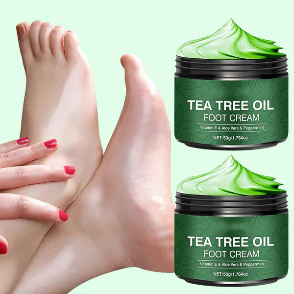 Beruhigende Fußcreme mit Aloe Vera und Teebaumöl