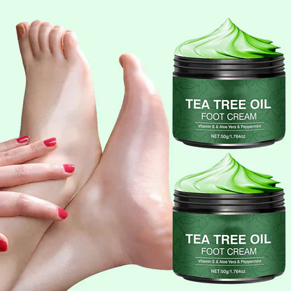 Beruhigende Fußcreme mit Aloe Vera und Teebaumöl