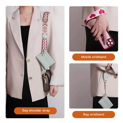 👜🚶‍♀️ Kombiner en stilig telefonrem med en lommebok med glidelås for å frigjøre hendene. 🌟