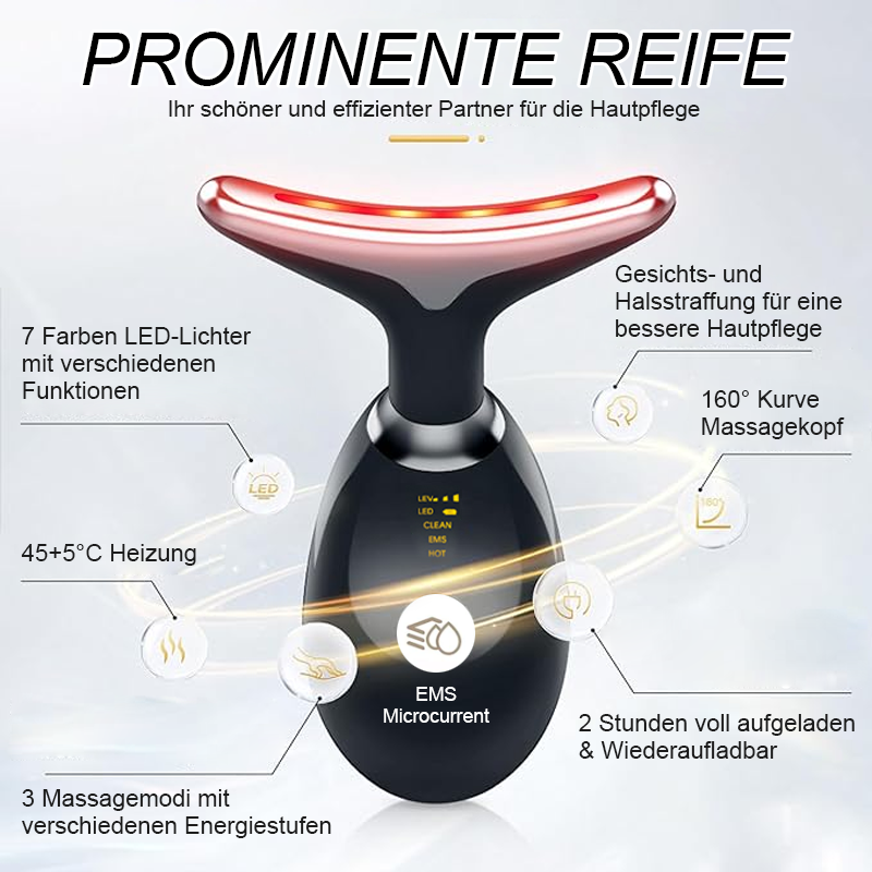 EMS RØDLYSTERAPI ANSIKT HALS LØFT RYNKEFJERNER ÅTNA MASSASJEAPPARAT