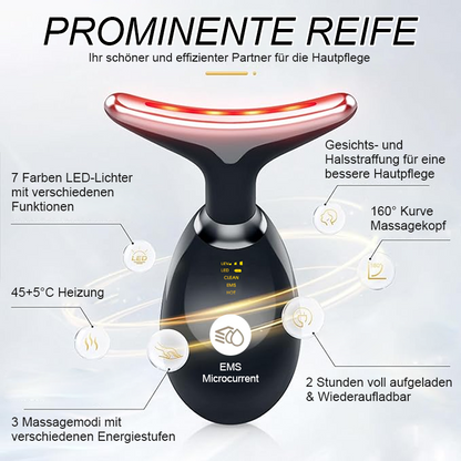 EMS RØDLYSTERAPI ANSIKT HALS LØFT RYNKEFJERNER ÅTNA MASSASJEAPPARAT