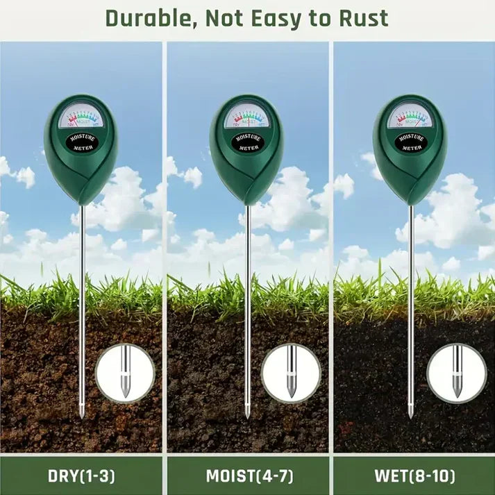 3-i-1 jord pH fuktighetsmåler plantevann lys tester