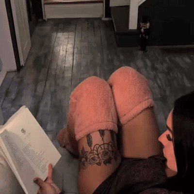 knestrømper med gåsedun