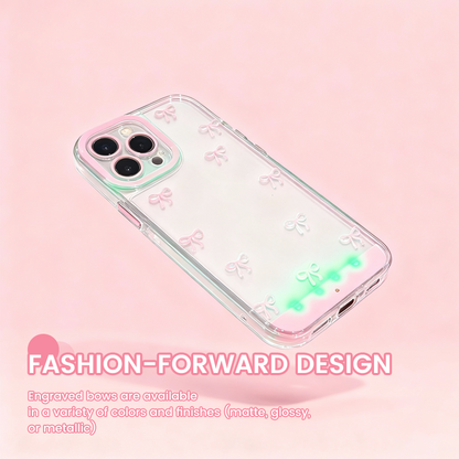 🎀 Lysende sommerfuglsløyfe støtsikkert telefondeksel