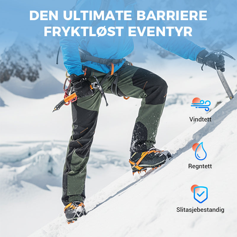 Winddichte, wasserdichte, warme Wanderhose mit elastischem Bund