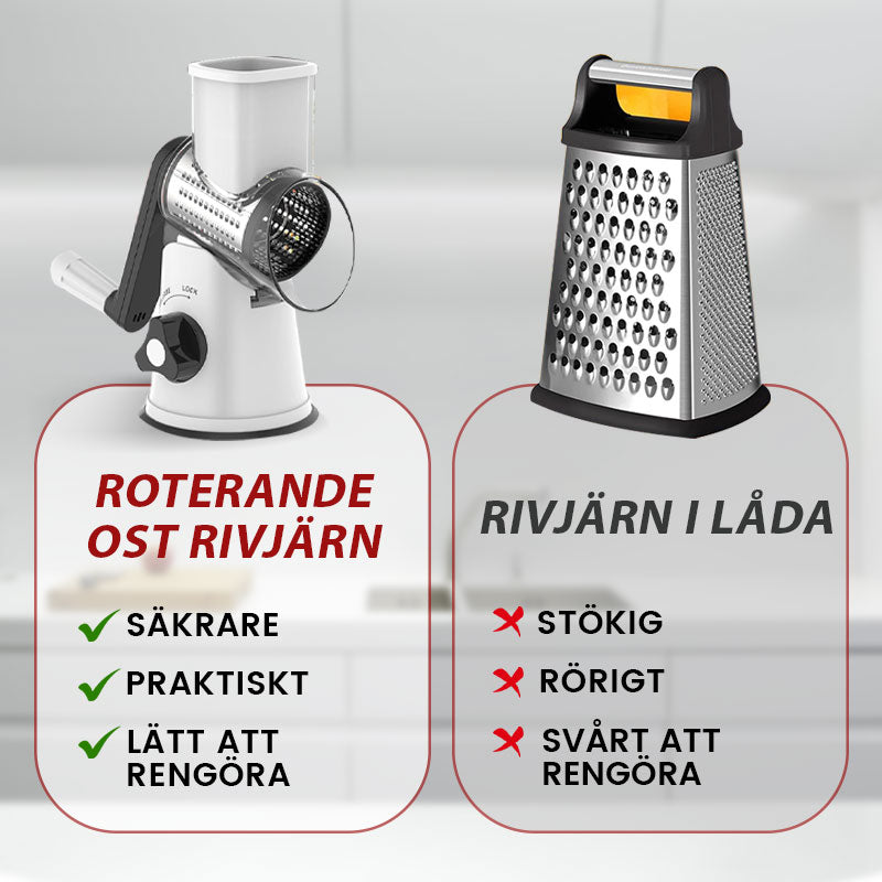 🥕Nur für kurze Zeit zum halben Preis: 3-in-1-Käseschneider und Gemüsereibe mit Drehfunktion.