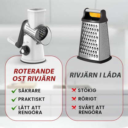 🥕Nur für kurze Zeit zum halben Preis: 3-in-1-Käseschneider und Gemüsereibe mit Drehfunktion.