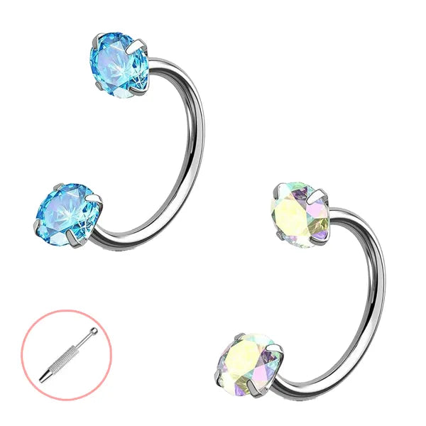 🔥Hufeisen-Gem-Nasenring – Innengewinde & Bequem
