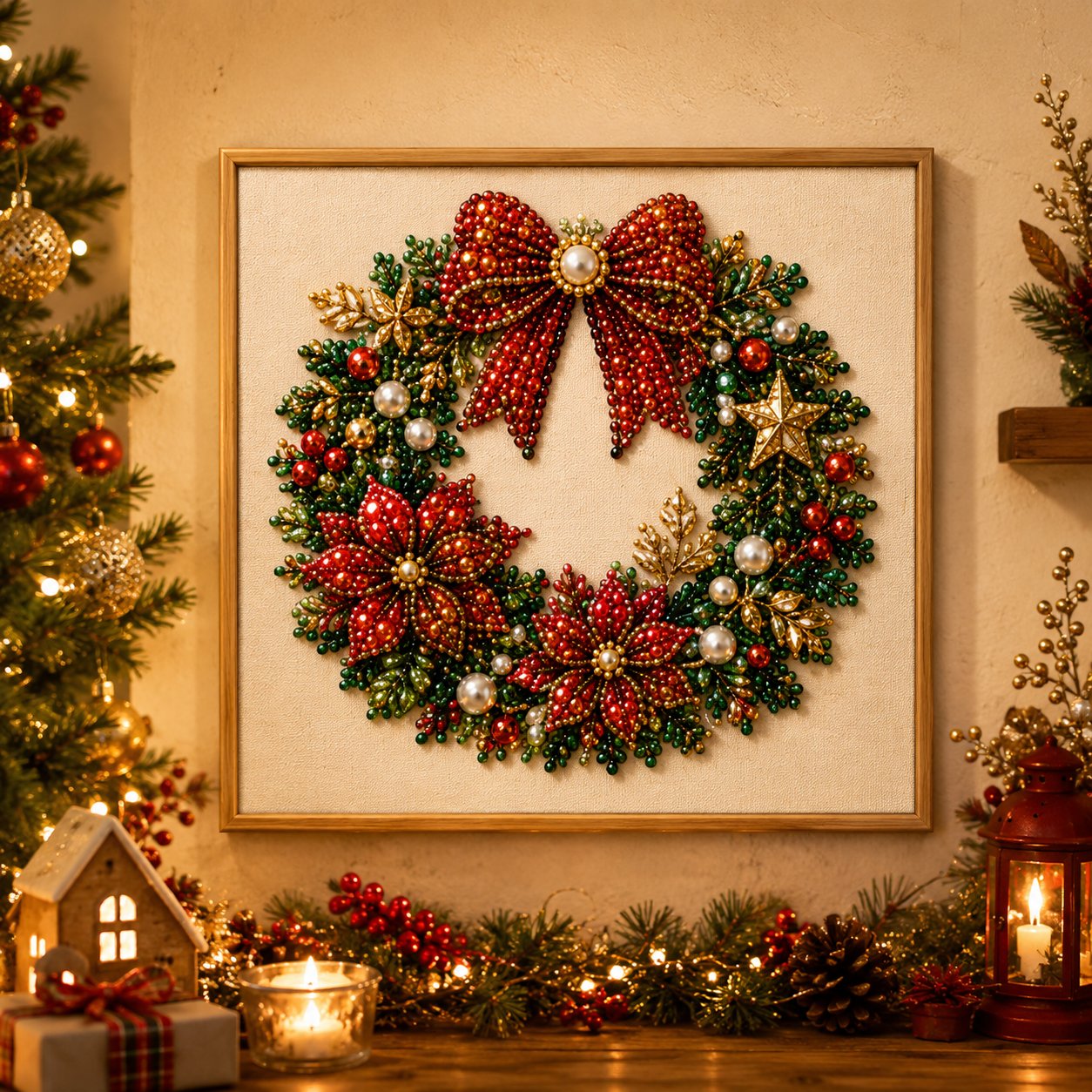 🧘Entspannend und für Anfänger geeignet – 🎨💎DIY-Diamond-Painting-Set mit weihnachtlichen Steinchen