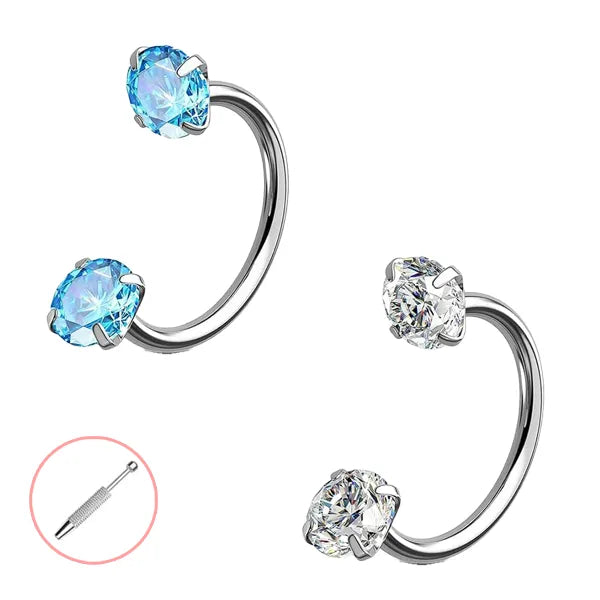 🔥Hufeisen-Gem-Nasenring – Innengewinde & Bequem