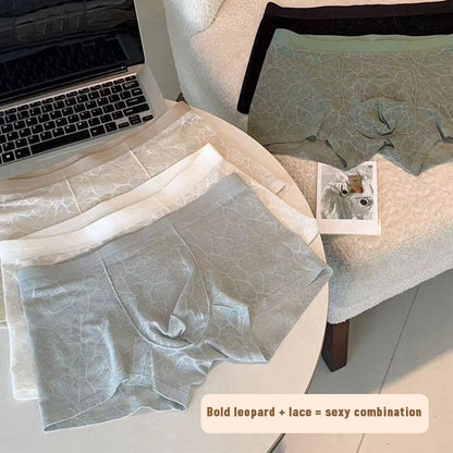 🔥 Sexy herreboksere i blonder og issilke