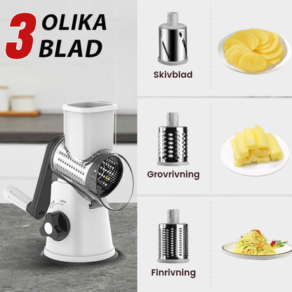 🥕Nur für kurze Zeit zum halben Preis: 3-in-1-Käseschneider und Gemüsereibe mit Drehfunktion.