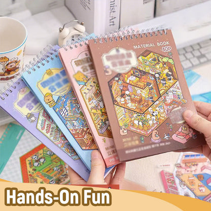 🌟Kreativitet møter lek🎨 Håndlagde klistremerker med stresslindrende motiver(Gratis pinsett)