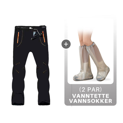 Winddichte, wasserdichte, warme Wanderhose mit elastischem Bund
