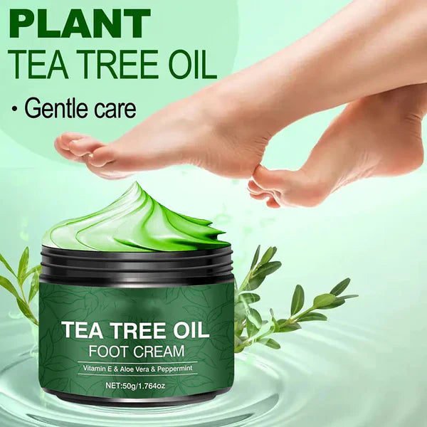 Beruhigende Fußcreme mit Aloe Vera und Teebaumöl