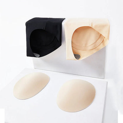 Sømløse trusermed issilke for rumpeløfting og avtakbare puter for dame